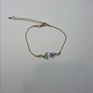 New purple tulip gold bracelet